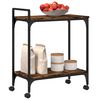 vidaXL Carrito cocina madera ingenier&iacute;a roble ahumado 60,5x31x72,5 cm