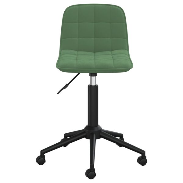 vidaXL Sillas de comedor giratorias 4 unidades terciopelo verde oscuro