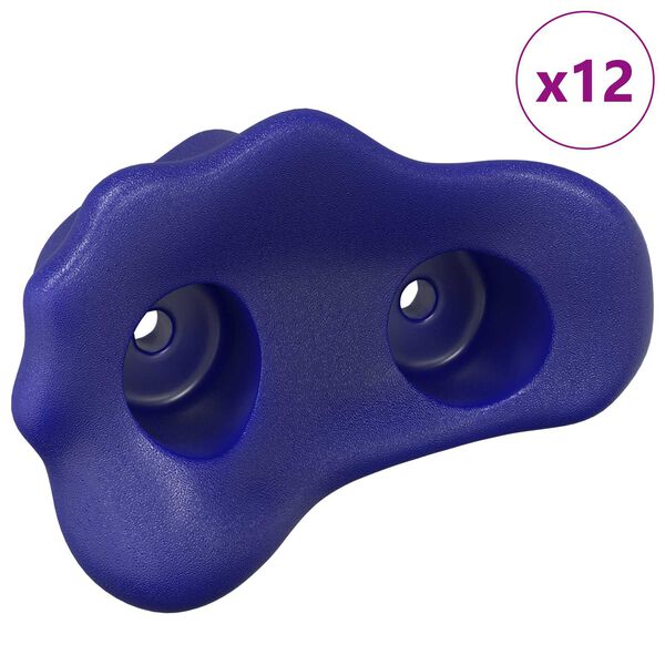 vidaXL Agarre de escalada 12 pcs Azul 100 x 67 x 43 mm PP