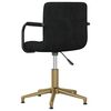 vidaXL Sillas de comedor giratorias 4 unidades terciopelo negro