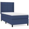 vidaXL Cama box spring con colch&oacute;n tela azul 90x200 cm
