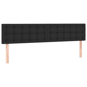 vidaXL Cabeceros cuero sint&eacute;tico negro 160x5x78/88 cm