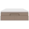 vidaXL Estructura cama otomana colchón cuero sintético cappucino