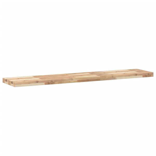 vidaXL Estantes flotantes 4 uds madera acacia sin tratar 140x30x4 cm