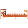 vidaXL Cama sin colch&oacute;n madera maciza de pino marr&oacute;n cera 180x200 cm