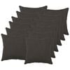 vidaXL Funda de almohada 12 uds. HEERLEN Gris oscuro 40 x 40 cm Boucl&eacute;