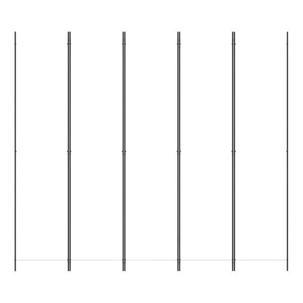 vidaXL Biombo divisor de 5 paneles de tela blanco 250x220 cm