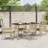 vidaXL Conjunto de Comedor de Jard&iacute;n 5 pcs Beige rat&aacute;n sint&eacute;tico