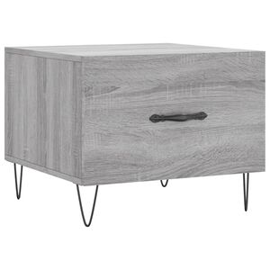 vidaXL Mesa de centro madera contrachapada gris Sonoma 50x50x40 cm