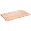 vidaXL Tablero de mesa madera roble tratada marr&oacute;n claro 80x50x2 cm
