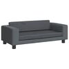 vidaXL Cama de perros con extensi&oacute;n terciopelo gris oscuro 100x50x30cm