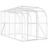 vidaXL Gallinero Contra Pared Plateado 600 x 150 x 215 cm
