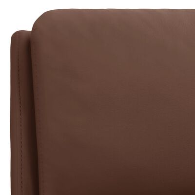 vidaXL Sillón de masaje reclinable cuero sintético marrón