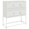 vidaXL Aparador acero blanco 100,5x39x107 cm