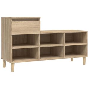 vidaXL Zapatero madera contrachapada roble Sonoma 102x36x60 cm