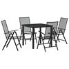 vidaXL Conjunto de Comedor de Jard&iacute;n 5 uds. Antracita