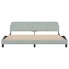 vidaXL Estructura de cama Dover terciopelo gris claro 200x200 cm