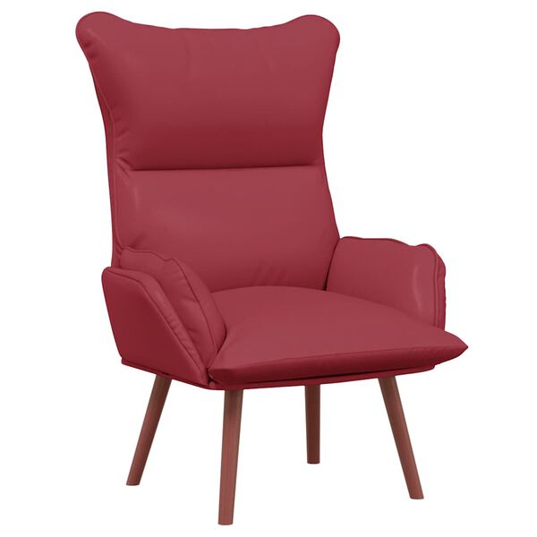 vidaXL sillón Rojo vino 69 x 74 x 93 cm Cuero artificial