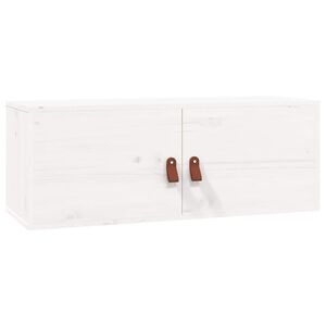 vidaXL Armario de pared de madera maciza de pino blanco 80x30x30 cm
