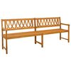 vidaXL Banco de exterior Natural 220 x 55,5 x 90 cm