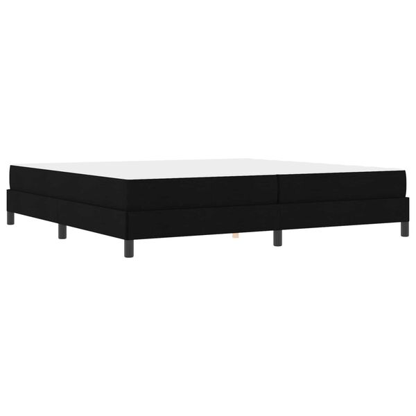 vidaXL Cama tipo Box Spring con colch&oacute;n Negro 200 x 200 cm tela