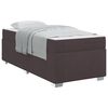 vidaXL Estructura de cama con colch&oacute;n Marr&oacute;n Oscuro 100 x 200 cm tela