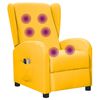 vidaXL Sillón de masaje eléctrico tela amarillo