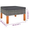 vidaXL Set de muebles de jard&iacute;n 9 pzas y cojines rat&aacute;n sint&eacute;tico gris