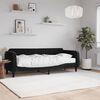 vidaXL Sofá cama con colchón terciopelo negro 80x200 cm