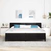 vidaXL Cama tipo Box Spring con colch&oacute;n Negro 200 x 200 cm Terciopelo