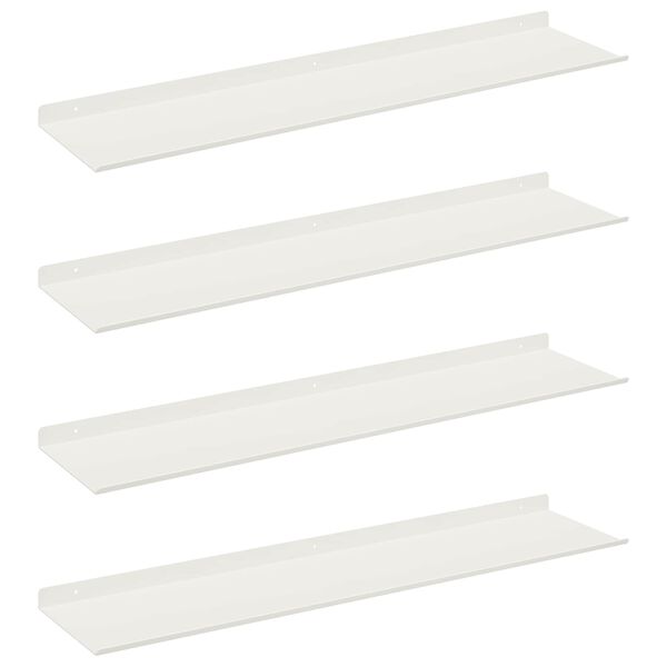 vidaXL Estante flotante 4 pcs 80 x 18 x 2,5 cm Acero