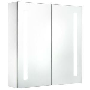 vidaXL Mueble de ba&ntilde;o con espejo LED 60x14x62 cm