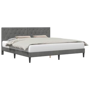 vidaXL Estructura de cama Gris oscuro 180 x 200 cm Terciopelo