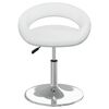 vidaXL Sillas de comedor giratorias 2 unidades cuero sint&eacute;tico blanco