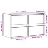 vidaXL Mueble de TV de pared con luces LED blanco 80x31x45 cm