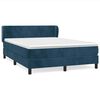 vidaXL Cama box spring con colch&oacute;n terciopelo azul oscuro 140x190 cm