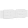 vidaXL Cabecero de cama acolchado Zadar cuero sint&eacute;tico blanco 183 cm