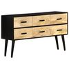 vidaXL Aparador de madera maciza de mango 110x33x64 cm