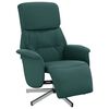 vidaXL Sill&oacute;n reclinable con reposapi&eacute;s tela verde oscuro