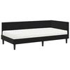 vidaXL Estructura de Cama Esquina con Colch&oacute;n 2 pcs Negro Terciopelo