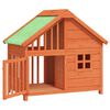 vidaXL Caseta para perros madera maciza de pino marrón 96x60,5x87 cm