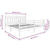 vidaXL Estructura de cama de madera maciza 200x200 cm
