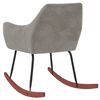 vidaXL Silla mecedora de terciopelo gris claro
