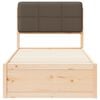 vidaXL Estructura de Cama con Cabecera Tapizada Taupé 100 x 200 cm