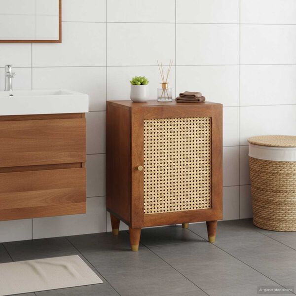 vidaXL Mueble de Cuarto de Baño con estante Marrón 38 x 33,5 x 58 cm