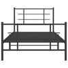 vidaXL Estructura cama sin colchón con estribo metal negro 107x203 cm