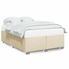 vidaXL Cama sin colch&oacute;n tela color crema 140x190 cm