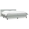 vidaXL Cama box spring con colch&oacute;n terciopelo gris claro 200x210 cm