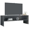vidaXL Mueble de TV madera contrachapada gris brillante 120x40x40 cm