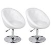 vidaXL Taburetes de cocina 2 unidades cuero sint&eacute;tico blanco